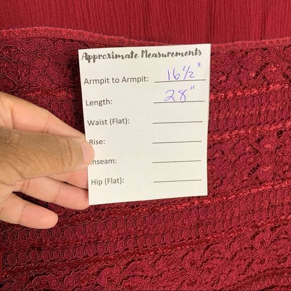 Free People Burgandy Boho Knit Lace Detail Dress - Picture 12 of 14